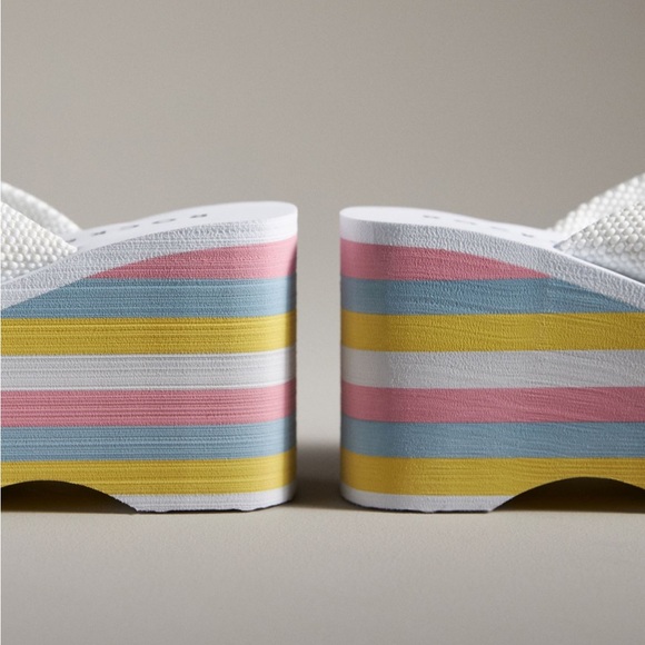 Rocket Dog White Multi-Striped Platform Sandals - Picture 4 of 4